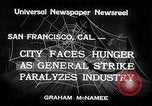 Immagine di Unione sciopero San Francisco California USA, 1934, secondo 4 filmato di repertorio 65675029844