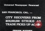Standbild Westküste Streik endet San Francisco California USA, 1934, aus Sekunde 1 historischem Filmmaterial Videoclip 65675029864