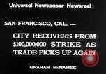 Standbild Westküste Streik endet San Francisco California USA, 1934, aus Sekunde 5 historischem Filmmaterial Videoclip 65675029864