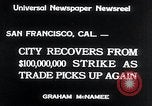 Standbild Westküste Streik endet San Francisco California USA, 1934, aus Sekunde 6 historischem Filmmaterial Videoclip 65675029864