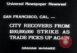 Standbild Westküste Streik endet San Francisco California USA, 1934, aus Sekunde 9 historischem Filmmaterial Videoclip 65675029864