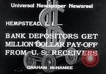 Image déposants bancaires Hempstead New York USA, 1934, de la seconde 5 séquences d'archives historiques vidéo 65675029865