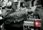 Image of carp fishing contest Michigan United States USA, 1956, second 36 stock footage video 65675029895