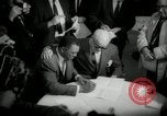 Image of Willie Mays record-setting baseball contract San Francisco California USA, 1966, second 13 stock footage video 65675029934
