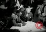 Image of Willie Mays record-setting baseball contract San Francisco California USA, 1966, second 14 stock footage video 65675029934