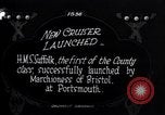 Standbild HMS Suffolk Portsmouth England, 1926, aus Sekunde 6 historischem Filmmaterial Videoclip 65675029968