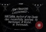 Standbild HMS Suffolk Portsmouth England, 1926, aus Sekunde 11 historischem Filmmaterial Videoclip 65675029968