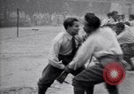 Image of English wrestler exhibition at Tuileries Gardens Paris France, 1919, second 39 stock footage video 65675030266