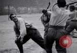 Image of English wrestler exhibition at Tuileries Gardens Paris France, 1919, second 52 stock footage video 65675030266