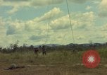 Image of helicopter rappel Ankhe South Vietnam, 1966, second 16 stock footage video 65675030382