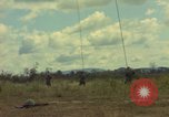 Image of helicopter rappel Ankhe South Vietnam, 1966, second 17 stock footage video 65675030382