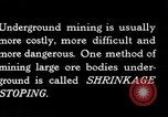 Image of shrinkage stoping Kennecott Alaska USA, 1927, second 5 stock footage video 65675030408