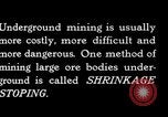Image of shrinkage stoping Kennecott Alaska USA, 1927, second 8 stock footage video 65675030408