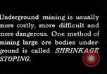 Image of shrinkage stoping Kennecott Alaska USA, 1927, second 13 stock footage video 65675030408
