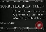 Standbild verzichtet deutschen Schiffe gezogene durch US Navy nach Ersten Weltkrieg New York United States USA, 1920, aus Sekunde 7 historischem Filmmaterial Videoclip 65675030510