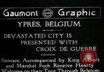 Standbild Präsident Raymond Poincaré Ieper Belgien, 1920, aus Sekunde 1 historischem Filmmaterial Videoclip 65675030511