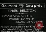 Standbild Präsident Raymond Poincaré Ieper Belgien, 1920, aus Sekunde 4 historischem Filmmaterial Videoclip 65675030511