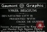 Standbild Präsident Raymond Poincaré Ieper Belgien, 1920, aus Sekunde 6 historischem Filmmaterial Videoclip 65675030511
