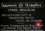 Standbild Präsident Raymond Poincaré Ieper Belgien, 1920, aus Sekunde 8 historischem Filmmaterial Videoclip 65675030511