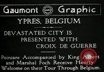 Standbild Präsident Raymond Poincaré Ieper Belgien, 1920, aus Sekunde 11 historischem Filmmaterial Videoclip 65675030511