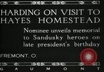 Immagine di Presidente W G Harding Fremont Ohio USA, 1919, secondo 5 filmato di repertorio 65675030513