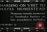 Immagine di Presidente W G Harding Fremont Ohio USA, 1919, secondo 6 filmato di repertorio 65675030513