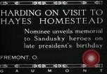 Immagine di Presidente W G Harding Fremont Ohio USA, 1919, secondo 7 filmato di repertorio 65675030513