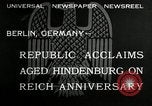 Image Paul von Hindenburg Berlin Allemagne, 1932, de la seconde 3 séquences d'archives historiques vidéo 65675030528