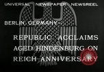 Image Paul von Hindenburg Berlin Allemagne, 1932, de la seconde 8 séquences d'archives historiques vidéo 65675030528