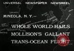 Standbild aviator Jim Mollison Roosevelt Field New York USA, 1932, aus Sekunde 4 historischem Filmmaterial Videoclip 65675030529