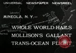 Standbild aviator Jim Mollison Roosevelt Field New York USA, 1932, aus Sekunde 6 historischem Filmmaterial Videoclip 65675030529