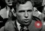 Standbild aviator Jim Mollison Roosevelt Field New York USA, 1932, aus Sekunde 62 historischem Filmmaterial Videoclip 65675030529