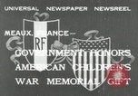 Image Première Guerre Mondiale américain  monument mémorial présentée en France Meaux France, 1932, de la seconde 1 séquences d'archives historiques vidéo 65675030530