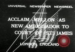 Image of Andrew W Mellon ambassador London England United Kingdom, 1932, second 1 stock footage video 65675030577