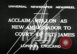 Image of Andrew W Mellon ambassador London England United Kingdom, 1932, second 3 stock footage video 65675030577