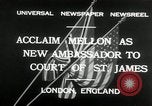 Image of Andrew W Mellon ambassador London England United Kingdom, 1932, second 7 stock footage video 65675030577