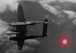 Image of P-38 Lightning airplanes of US Army 13th Air Force Pacific Theater, 1943, second 6 stock footage video 65675030626