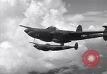 Image of P-38 of 13th Army Air Force jettisons auxiliary fuel tanks Pacific Theater, 1943, second 45 stock footage video 65675030627