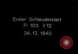 Image of Fi103 V-1 flying bomb night launch Peenemunde Germany, 1942, second 1 stock footage video 65675030693