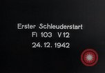 Image of Fi103 V-1 flying bomb night launch Peenemunde Germany, 1942, second 3 stock footage video 65675030693