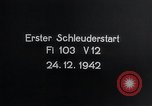 Image of Fi103 V-1 flying bomb night launch Peenemunde Germany, 1942, second 4 stock footage video 65675030693
