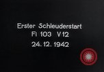 Image of Fi103 V-1 flying bomb night launch Peenemunde Germany, 1942, second 5 stock footage video 65675030693