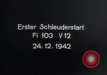 Image of Fi103 V-1 flying bomb night launch Peenemunde Germany, 1942, second 6 stock footage video 65675030693