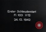 Image of Fi103 V-1 flying bomb night launch Peenemunde Germany, 1942, second 7 stock footage video 65675030693