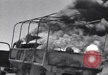 Image of Burning British vehicle North Africa, 1943, second 10 stock footage video 65675030883
