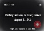 Standbild Bombardierung Werften auf seine Le Trait Frankreich, 1943, aus Sekunde 6 historischem Filmmaterial Videoclip 65675030944