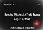 Standbild Bombardierung Werften auf seine Le Trait Frankreich, 1943, aus Sekunde 7 historischem Filmmaterial Videoclip 65675030944