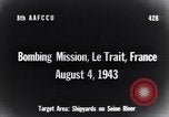 Standbild Bombardierung Werften auf seine Le Trait Frankreich, 1943, aus Sekunde 12 historischem Filmmaterial Videoclip 65675030944