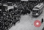 Image of busy intersection United States USA, 1920, second 10 stock footage video 65675031017