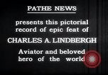Image of Charles Lindbergh New York United States USA, 1927, second 16 stock footage video 65675031329
